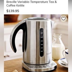 NEVER USER BREVILLE TEA AND COFFEE KETTLE